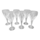 Set of 6 Lorraine crystal water glasses