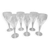 Set de 6 verres a eau en cristal de Lorraine