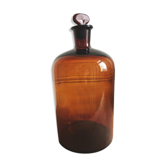 Amber apothecary bottle