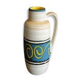 Ceramic vase matte bottom and decor enamels