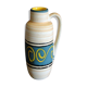 Ceramic vase matte bottom and decor enamels