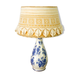 Porcelain lamp painted "blue flowers"