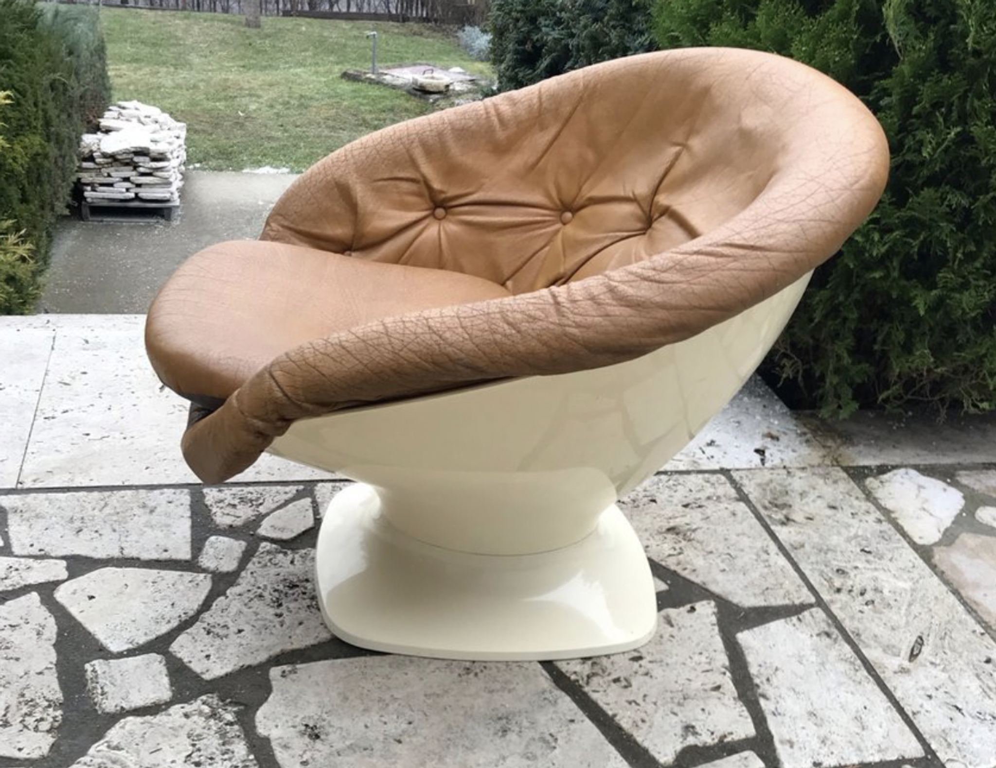 French Plastic Club Chair by Raphael Raffel, 1970s