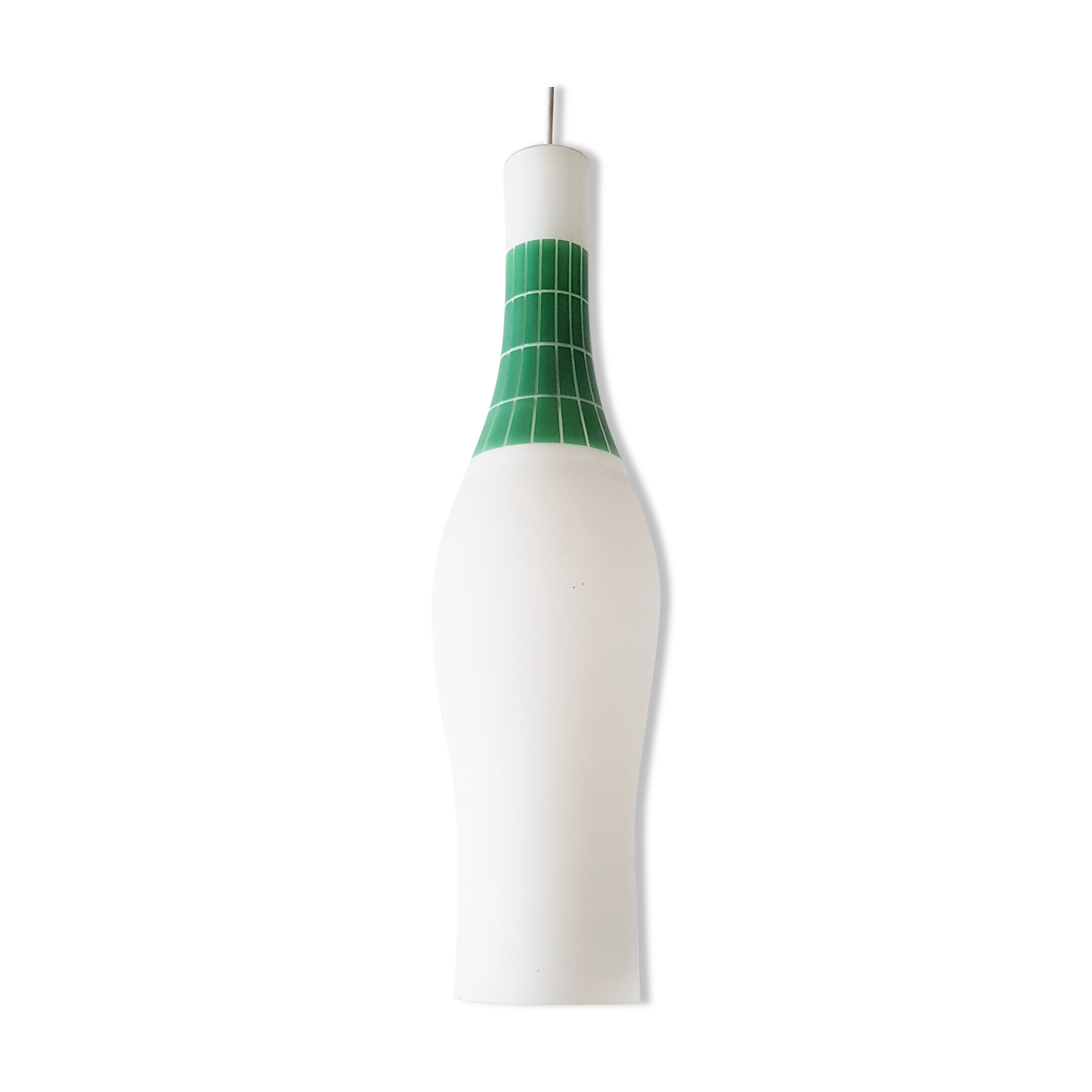 1950 vintage frosted glass suspension