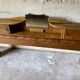 Superb antique/vintage headboard (Art Deco style) walnut burl.