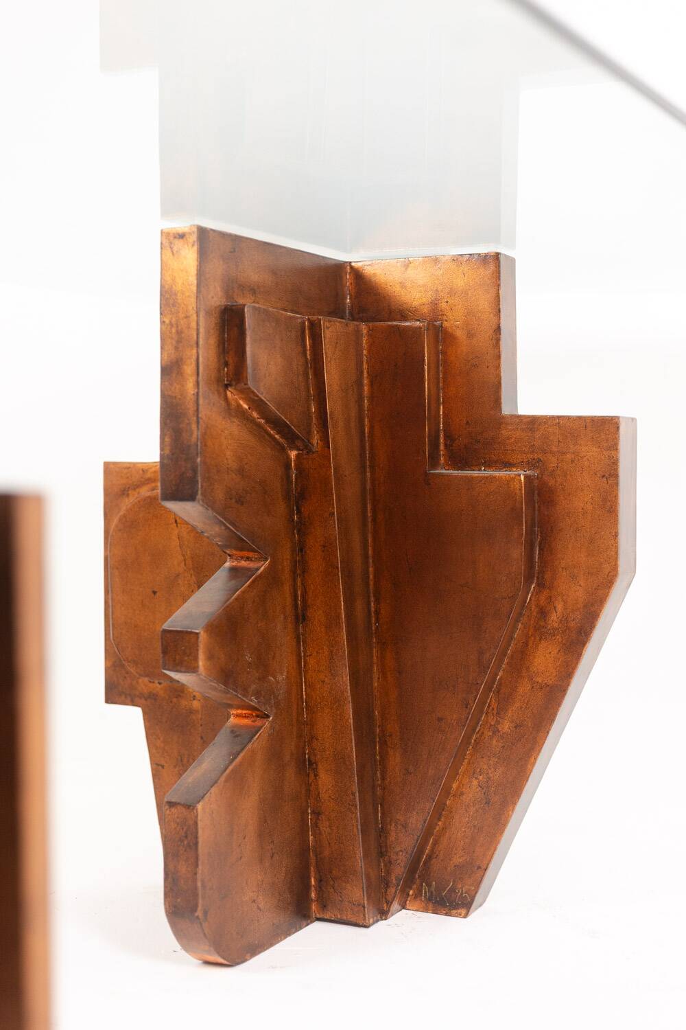 Matteo Ceccarelli. Sculptural table in "brutalist" style. 1980s.