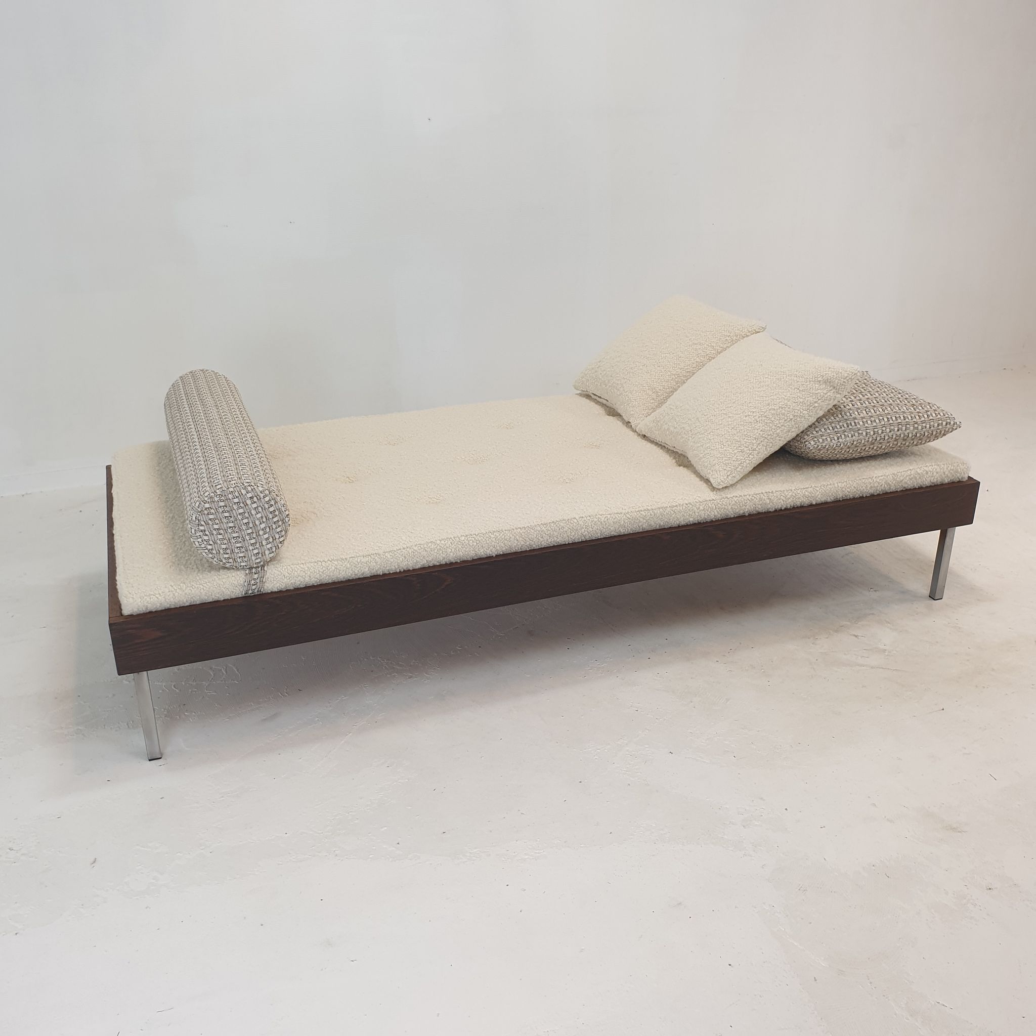 Wengé Daybed with Dedar Cushions and Bolster, 1970s