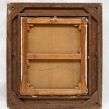 Antique portrait painting of a decorated gentleman with icy blue eyes