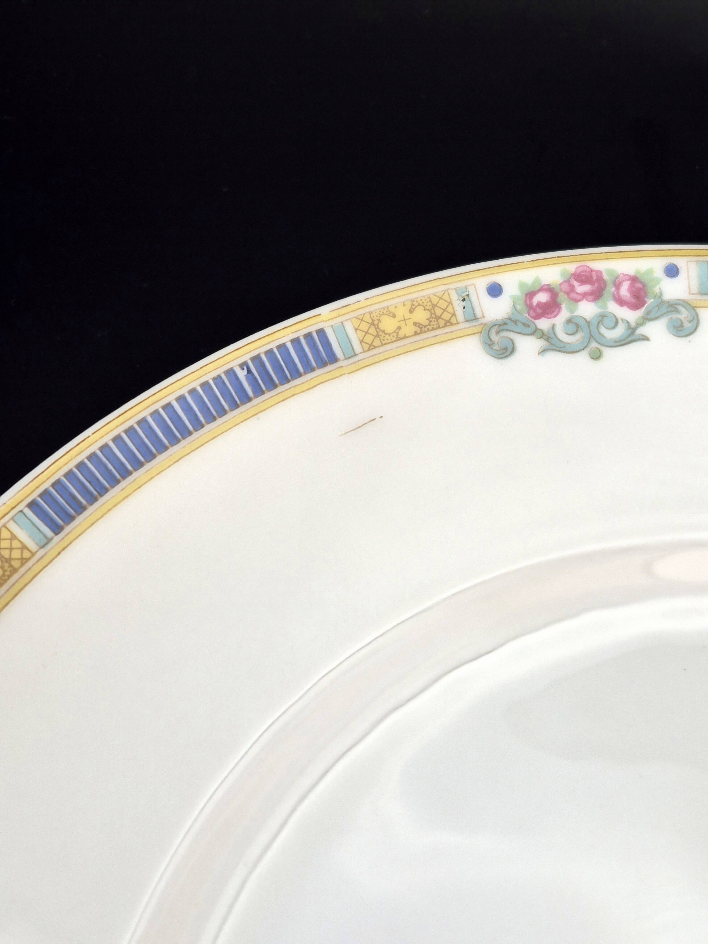 Set of 6 flat plates Bernardaud Limoges – Art Deco – A713