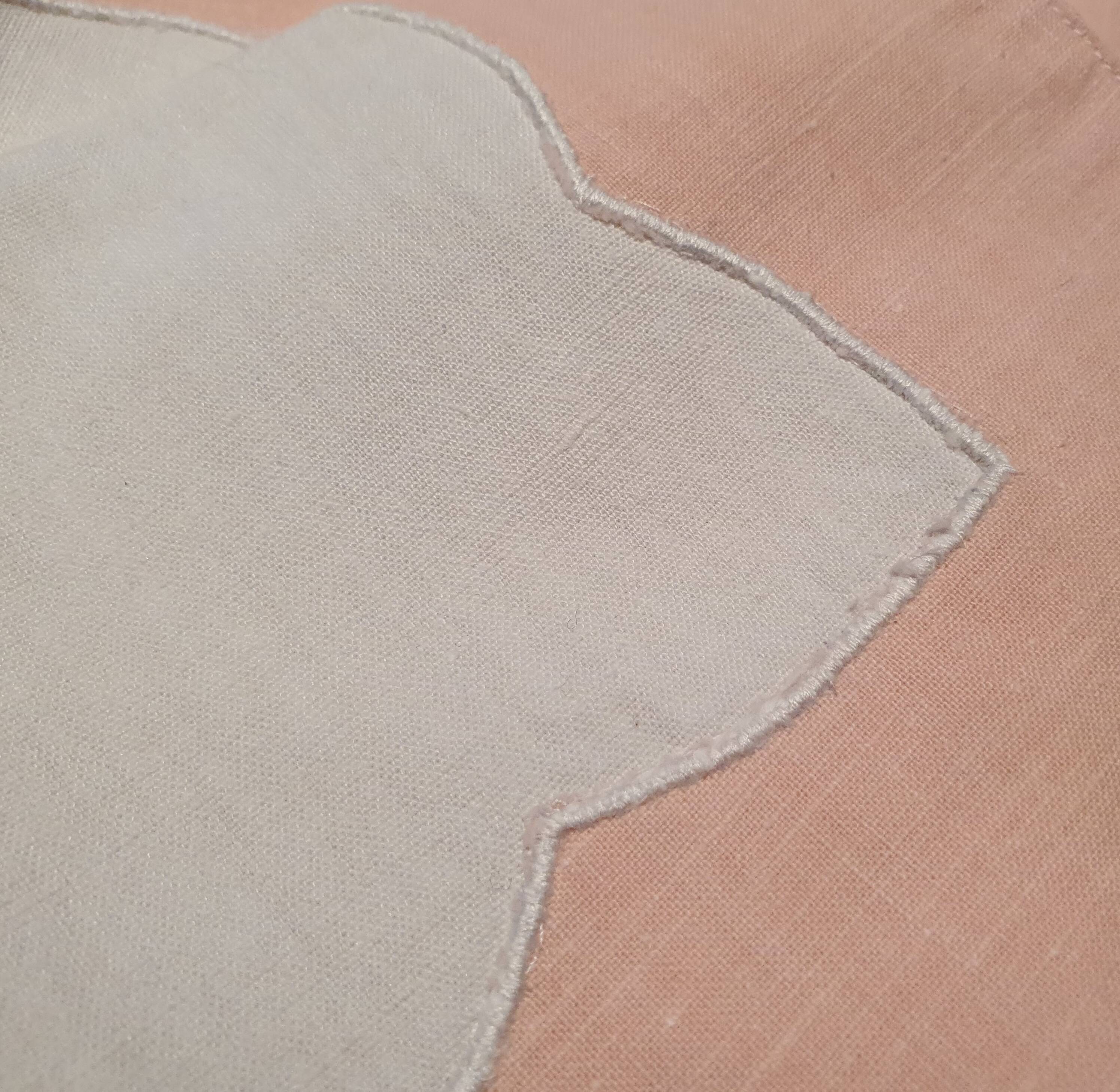 Set of two embroidered tea napkins.