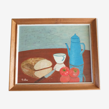 Peinture nature morte signé