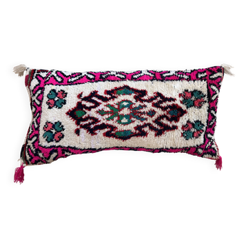 Vintage Berber wool cushion cover: Moroccan rug cushion 76x40cm