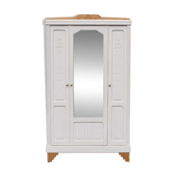 Armoire Art déco de 1932 rénovée – 3 portes et miroir biseauté