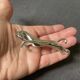 Vintage silver metal horse knife holder