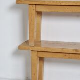 Pair of light oak benches