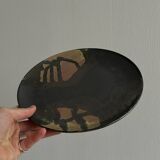 7 terracotta plates, colorful handmade pottery