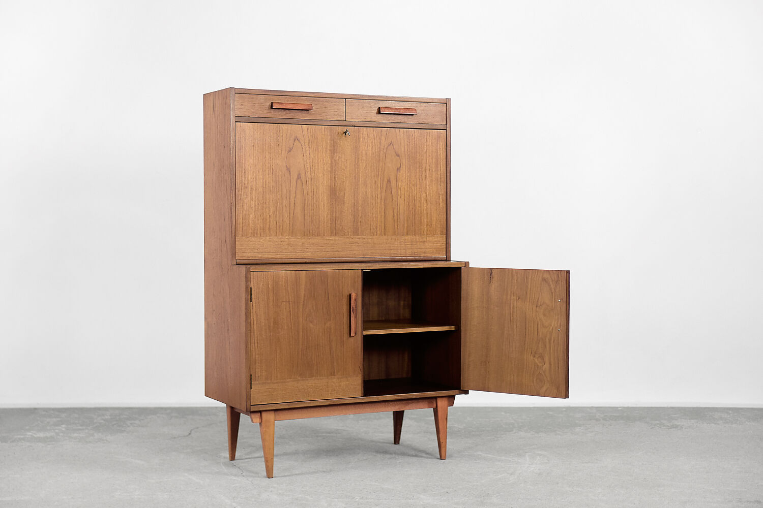 Scandinavian teak cabinet with drawers, 1960s