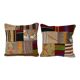 Set of 2 vintage kilim cushion covers 51x51 cm