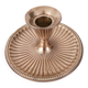 Brass candlestick with a ribbed dish
