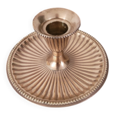 Brass candlestick with a ribbed dish