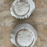 Duo of Art Deco plaster shell sconces