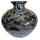 La Rochére marbled black and white ball vase, 20th century