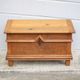 Old wooden chest, small storage chest, side table, wooden storage, trunk, wooden furniture