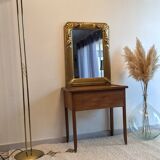 Gold Art Deco Mirror 74 X 55 cm