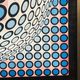 Painting / Vintage screen print 70'S after Victor VASARELY under framed glass