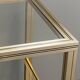 Television storage unit hi-fi video metal gold glass Pierre Vandel Paris 1970