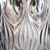 Vase vintage en verre lourd clair par Rudolfova Huť / République tchèque / années 1960