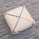 Azilal Kilim Moroccan Berber Pouf - 100% Wool and Cotton - Handwoven Floor Cushion