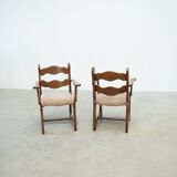 Set of two razorback armchairs