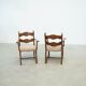Set of two razorback armchairs