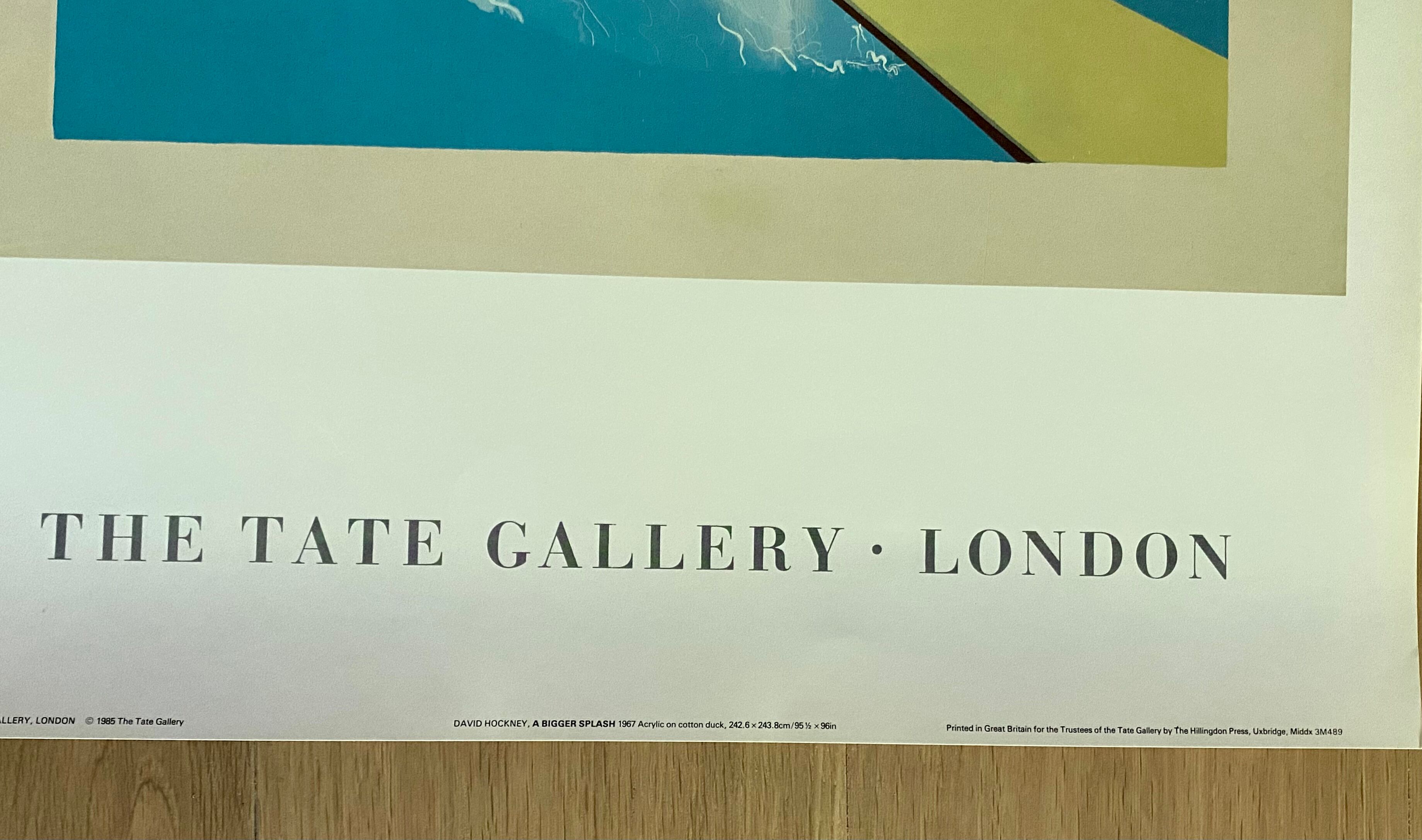 Affiche d'exposition David Hockney - A Bigger Splash - The Tate Gallery - 1985
