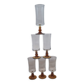 Set 6 flutes Luminarc pied ambré