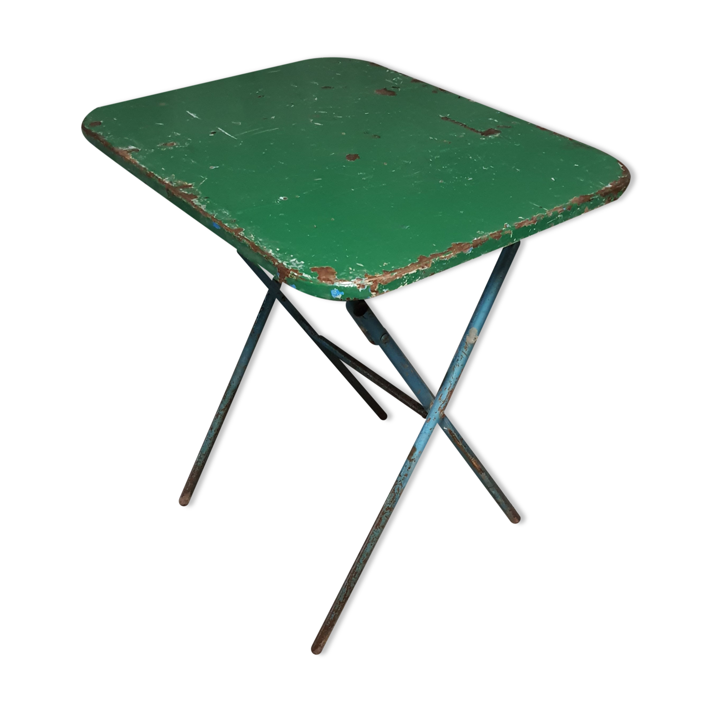 Painted metal folding table