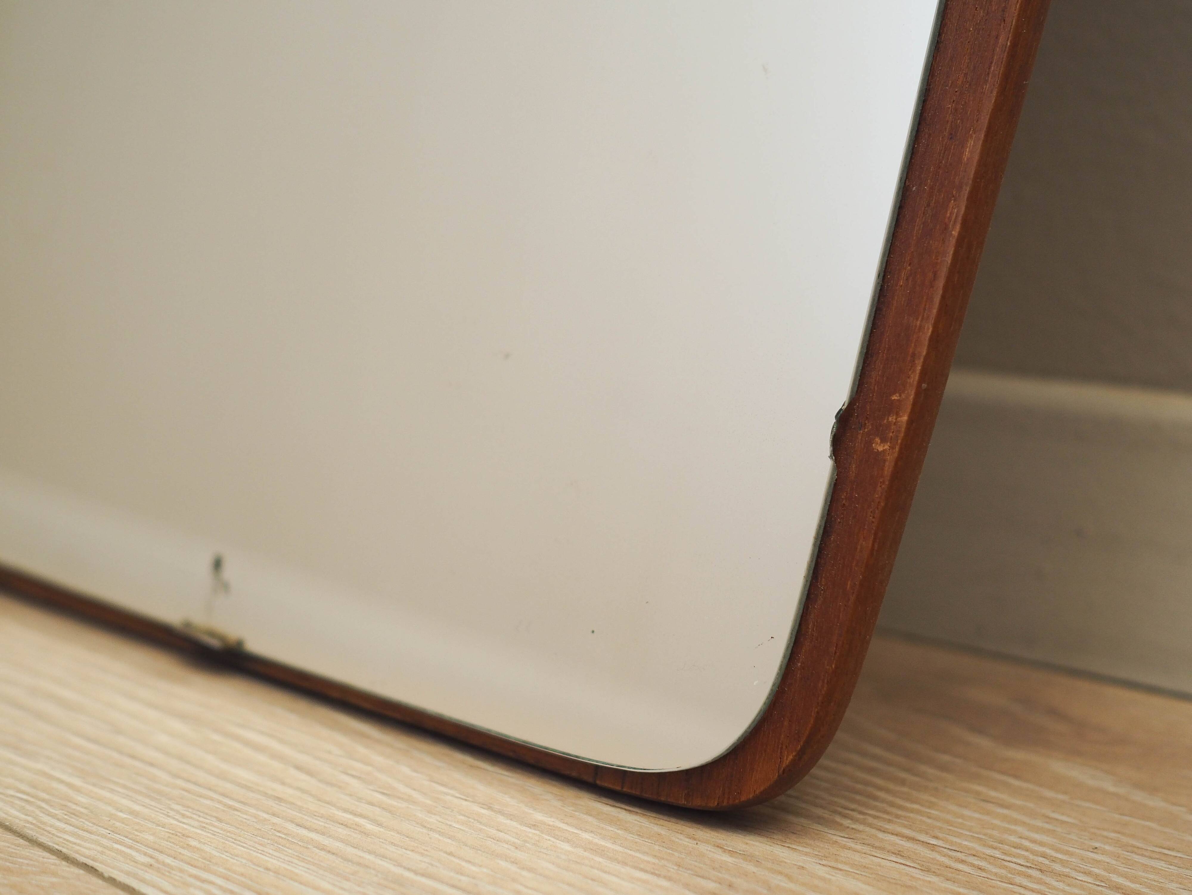 Mirror in teak frame, Danish design, 1970s, production: Denmark