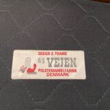 Canapé 2 places g. thams vintage rétro danois du milieu du siècle en cuir de coco des années 60