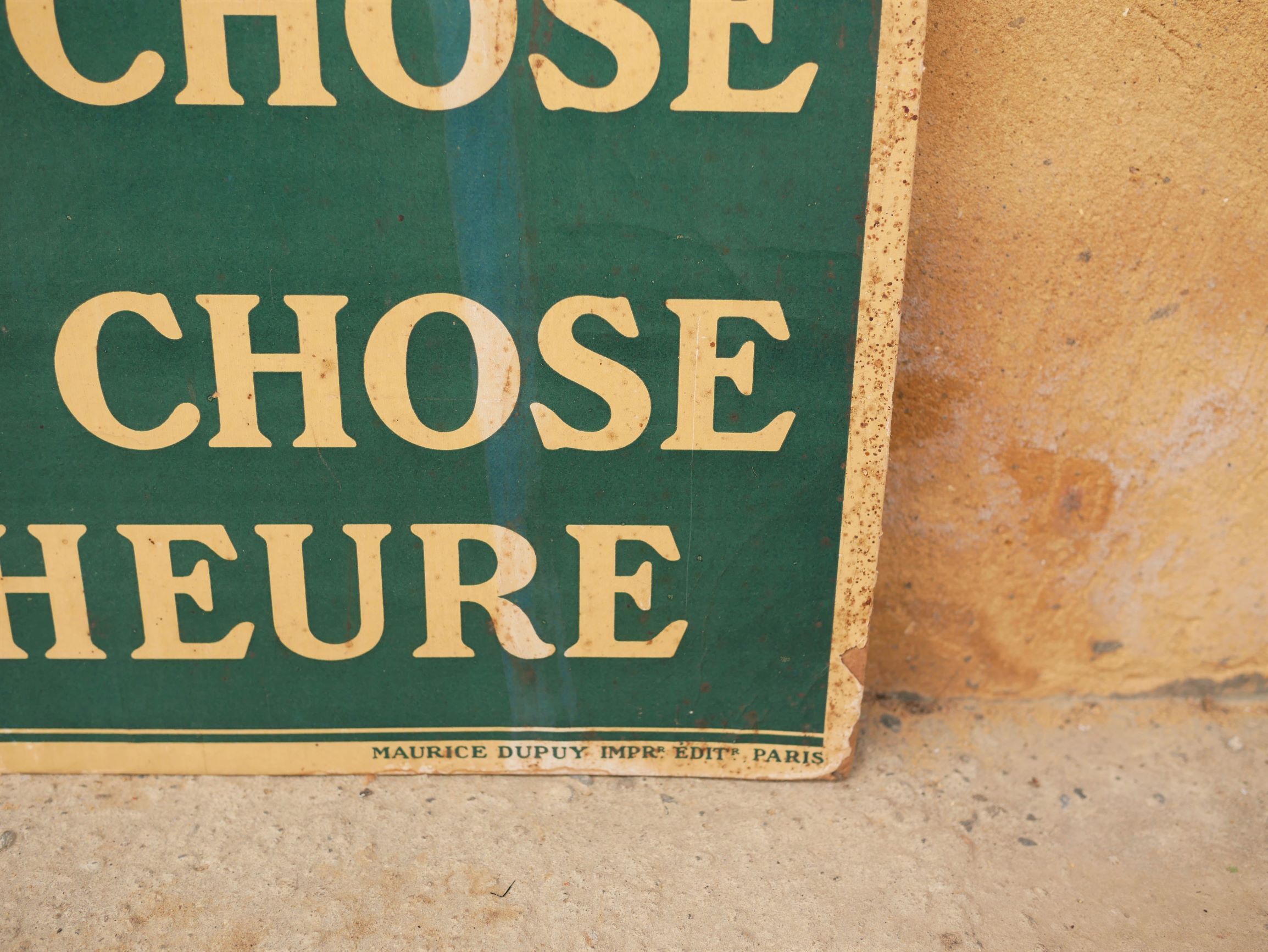 Vintage factory sign "Tableau - Maxime" Robert No. 1 Bis