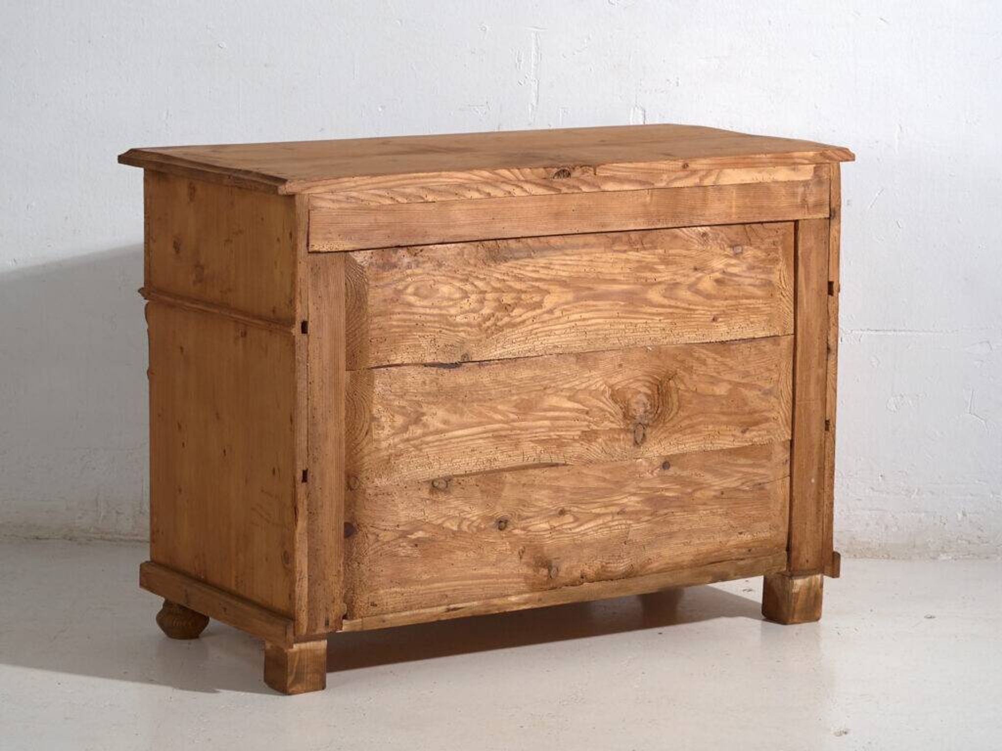 Antique solid pine chest of drawers – European rustic furniture – circa 1900