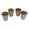 4 Digoin stoneware coffee cups
