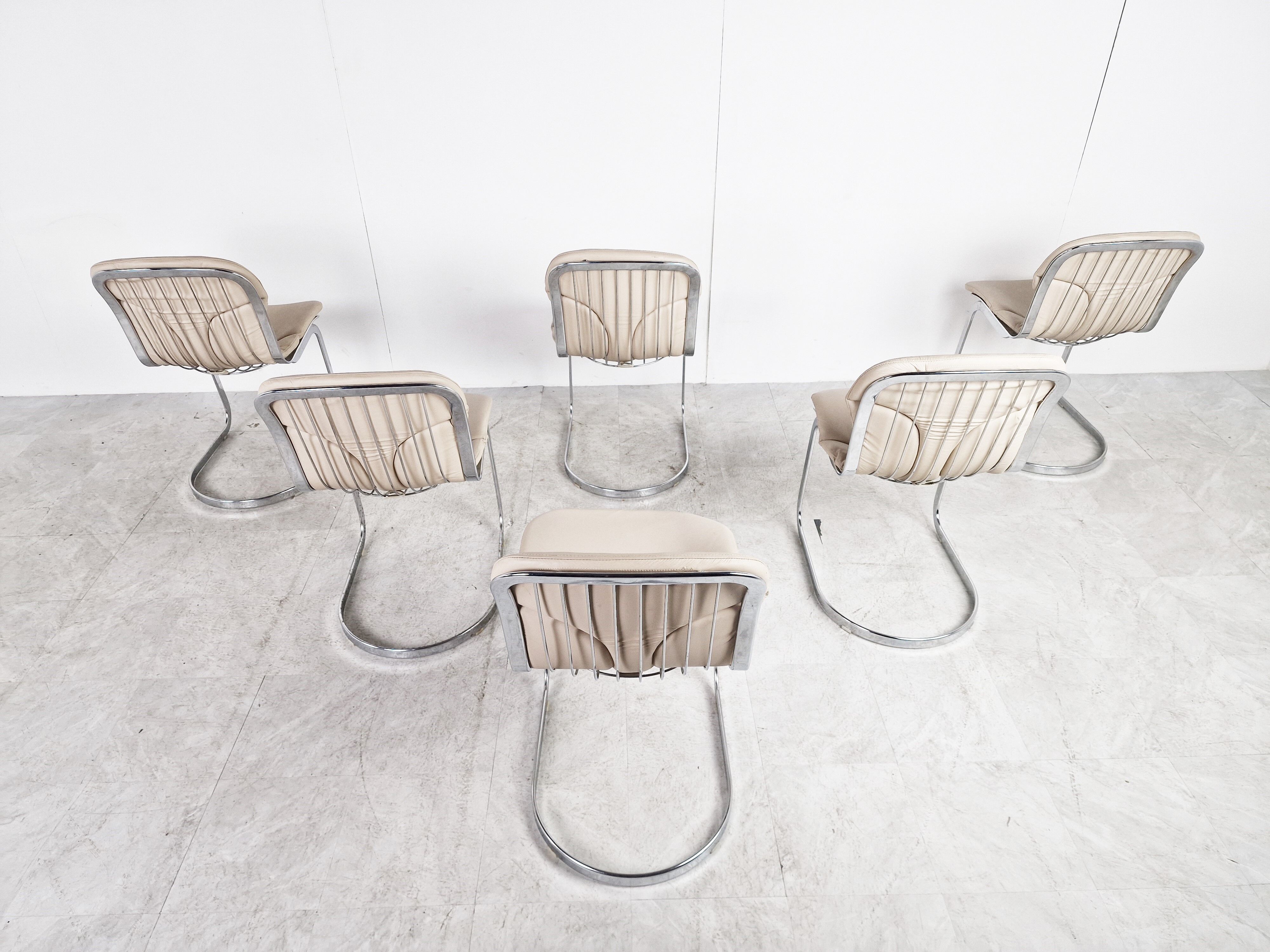 Vintage dining chairs for cidue, 1970