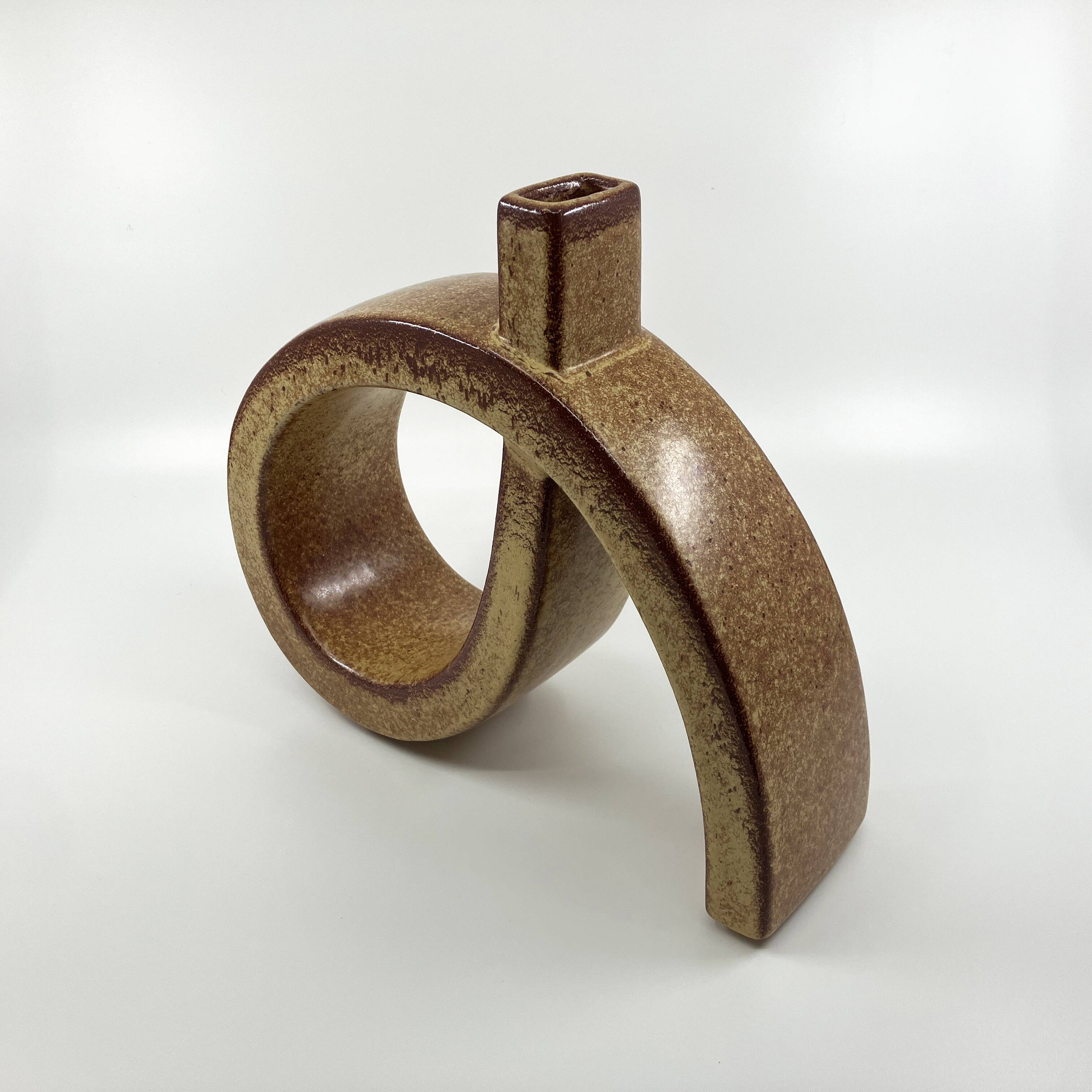 Ceramic sculpture vase • Roberto Rigon • Bertoncello • Italy • 60/70