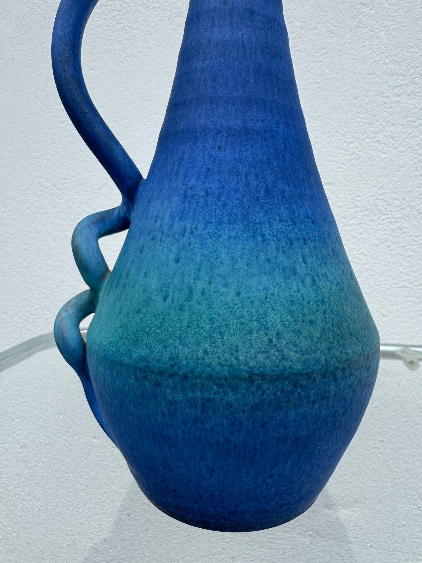 Vintage blue gradient ceramic vase