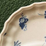 Plat à barbe en faïence de Martres Tolosane, 19ème siècle