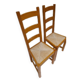 High back straw chairs