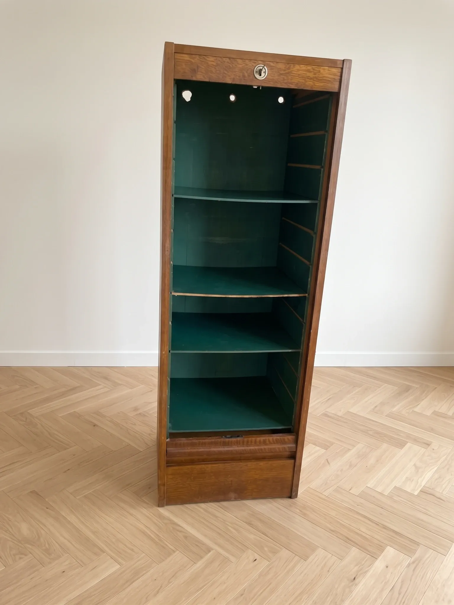 Vintage wooden roller cabinet furniture