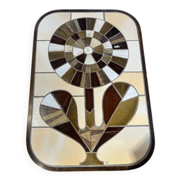 Roger Capron - table basse fleur 1950
