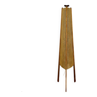 Lampadaire en sisal et teck de Temde